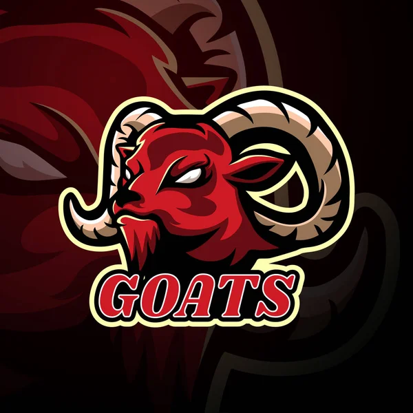 Дизайн Логотипа Goat Mascot Sport Esport — стоковый вектор