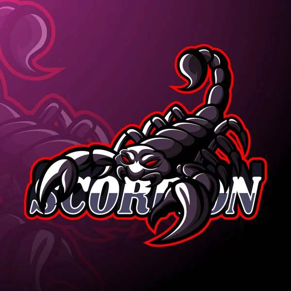 Conception Mascotte Logo Scorpion Esport — Image vectorielle