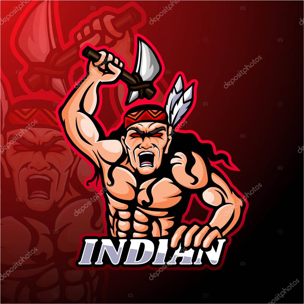 Indian esport logo mascot design