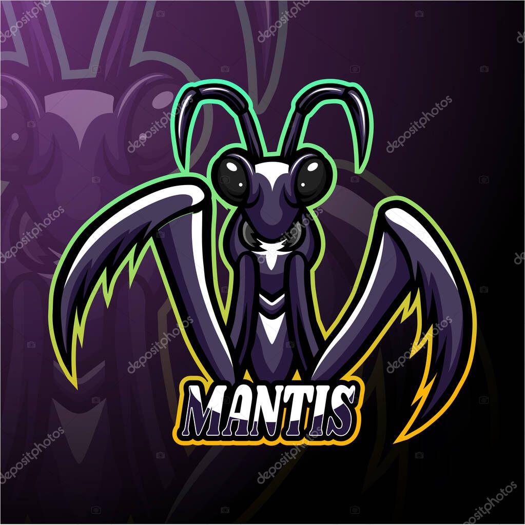 Mantis esport logo mascot design