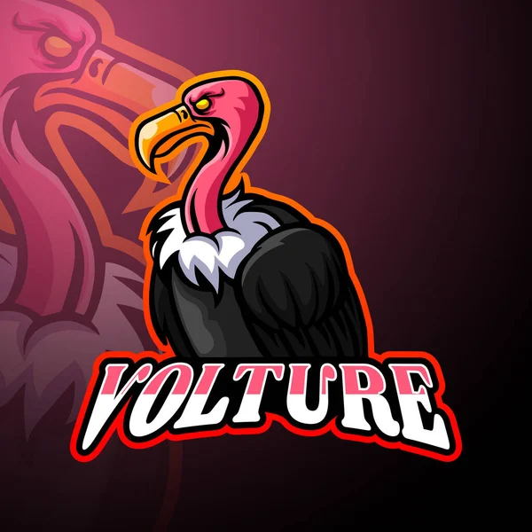 Vulture Esport Logo Mascotte Design — Image vectorielle