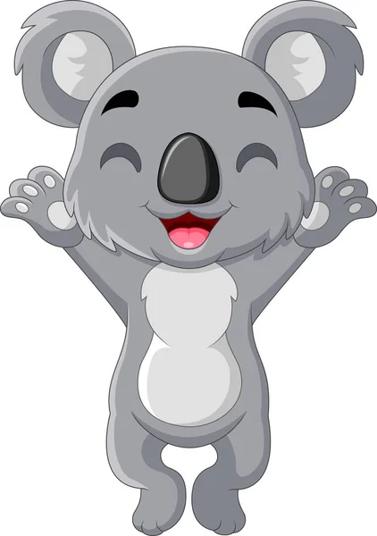 Cartoon Funny Koala Standing — Stock Vector