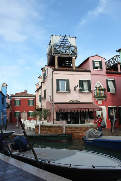 Isola di Burano, vicino a Venezia — Foto Stock