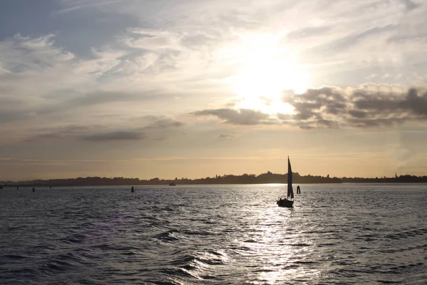 Tramonto sul Mare Adriatico — Foto Stock