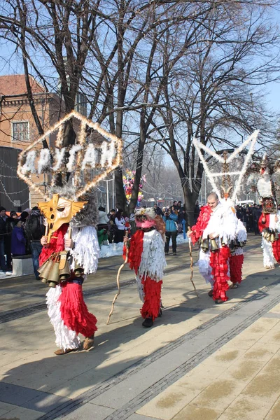 27Th International Masquerade Games Mummers Festival Gennaio 2018 Pernik Bulgaria — Foto Stock