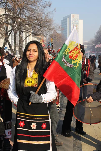 27Th International Masquerade Games Mummers Festival Gennaio 2018 Pernik Bulgaria — Foto Stock