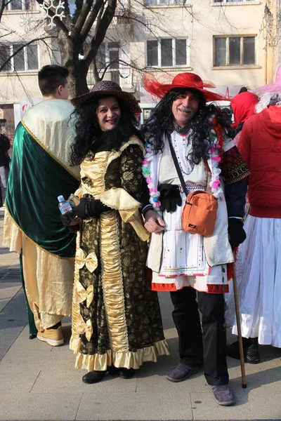 27Th International Masquerade Games Mummers Festival January 2018 Pernik Bulgaria — Stock Photo, Image
