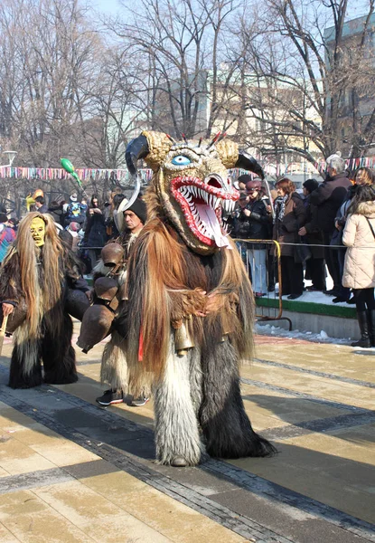 Międzynarodowy Masquerade Mummers Gry Stycznia 2018 Pernik Bułgaria — Zdjęcie stockowe