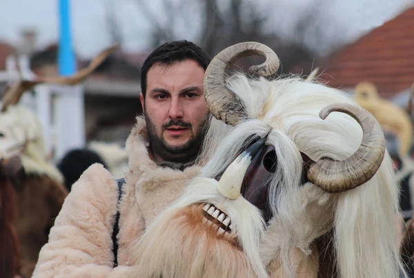 Elin Pelin Sofia District Bulgaria 2020 National Festival Masquerade Games — Stock Photo, Image