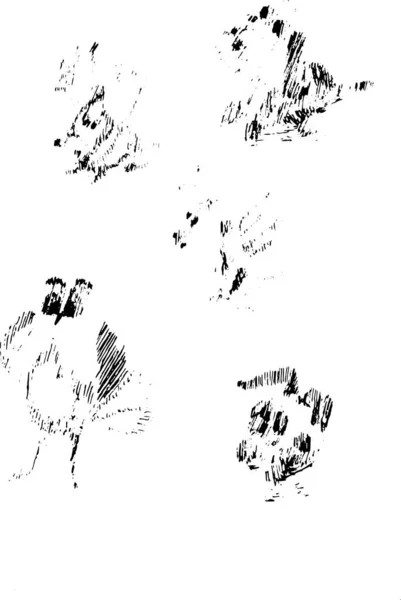 Dibujo de varios animales pequeños. Dragón, perro y búho. — Vector de stock