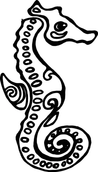 Illustration of a sea animal. Sea Horse. — Stock Photo, Image