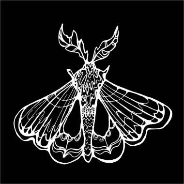 Kelebekli resim, grafik tarzı. Uçmak ve ilham vermek. Tahtadaki tebeşir.