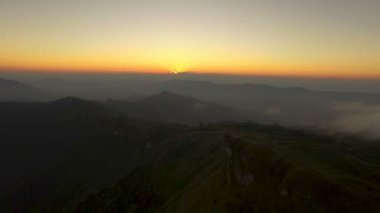 Havadan görünümü Phu Chi Fa Chiang Rai, Kuzey, Tayland