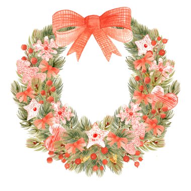 Noel çelenk kapı yıldız ile