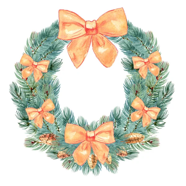 Christmas wreath on door with stars — Stock Photo, Image