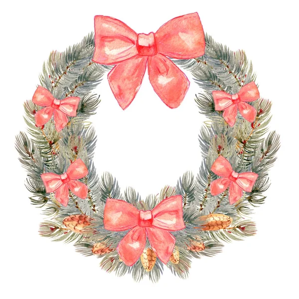 Christmas wreath on door with stars — Stock Photo, Image