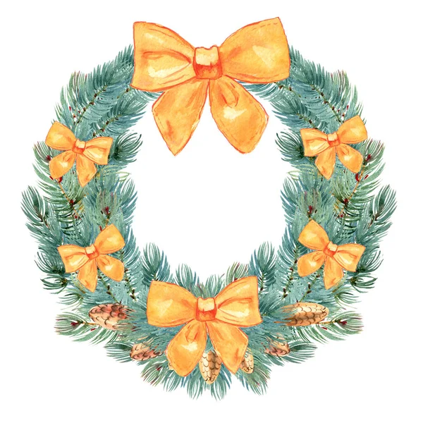 Christmas wreath on door with stars — Stock Photo, Image