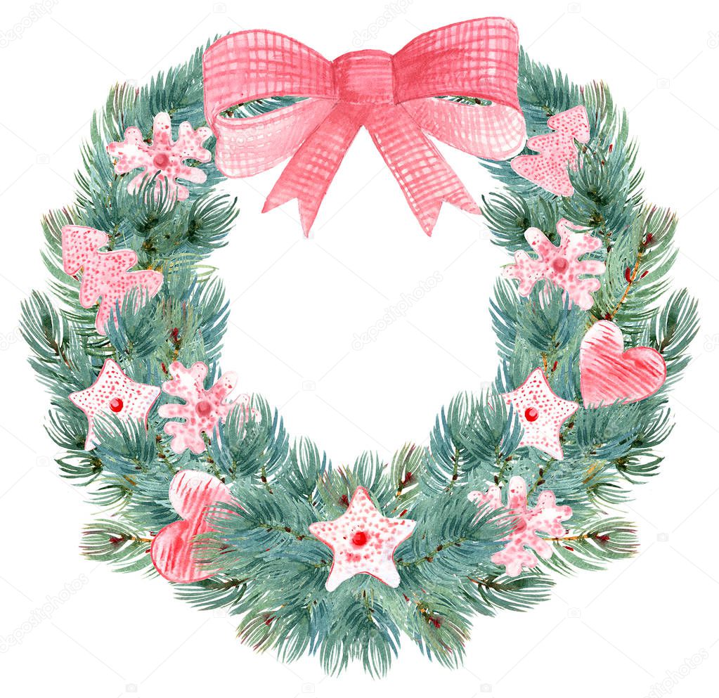 christmas wreath on door