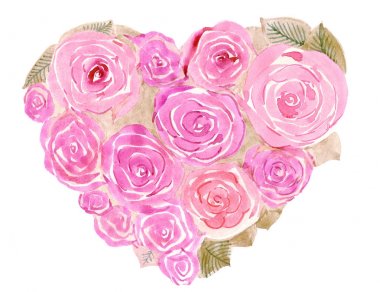 suluboya çiçek buket çizim