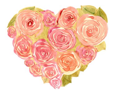 suluboya çiçek buket çizim