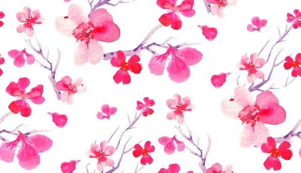 花束の花の描く水彩画 — ストック写真