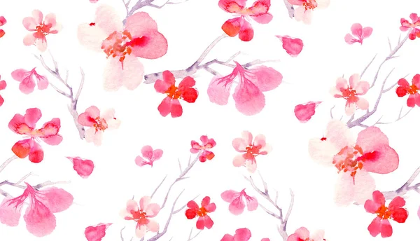 花束の花の描く水彩画 — ストック写真