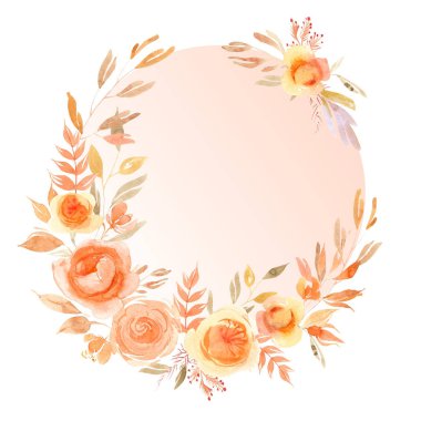 suluboya çiçek buketi