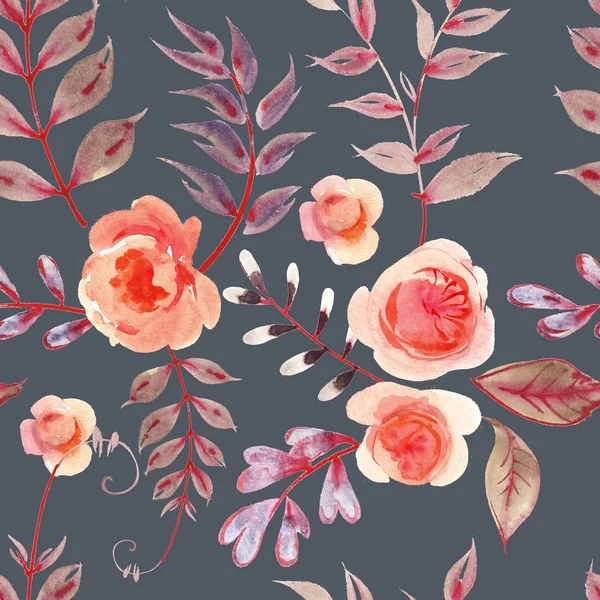 Aquarelle Rose Motif Illustration — Photo