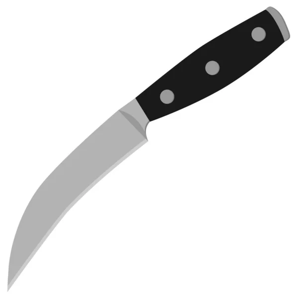 Kitchen knife on white isolated background. Vector illustration on the theme of kitchen utensils. — Stock Vector
