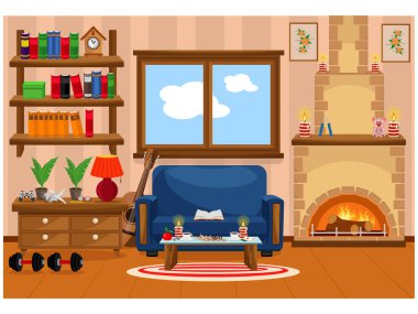 İş ve boş zaman aktiviteleri için bir oda. Evde kal. Spor, eğlence, oyunlar ve kişisel gelişim için ayarlandı.