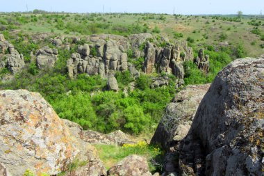 Kanyon Aktovo, birçok kayalar manzara. Ukrayna