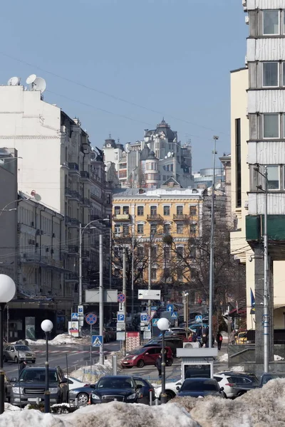 Kijev Ukrajna 2018 Délben Kijev Központjában Város Történelmi Része — Stock Fotó