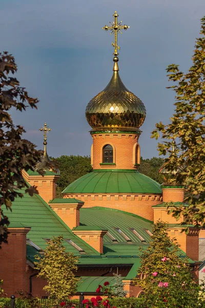 Mosteiro Dos Homens Holosiivskyi Ucrânia Kiev Kyiv Dia Quente Sol — Fotografia de Stock