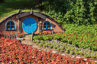 Kyiv, Ukrayna - 18 Ağustos 2019: Bağımsızlık Günü anısına Kyiv 'de düzenlenen geleneksel bir çiçek sergisi. Ukrayna. Çiçek sergisi.