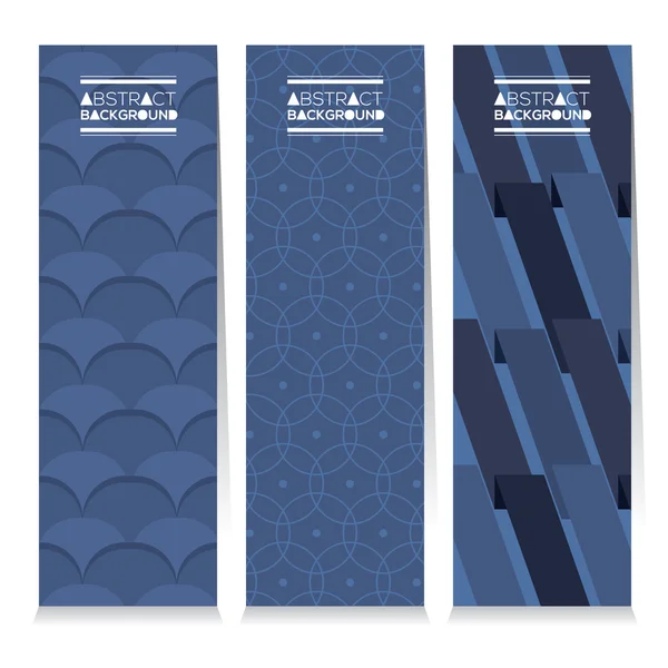 Modern Design uppsättning med tre grafiska vertikala Banners vektorillustration — Stock vektor