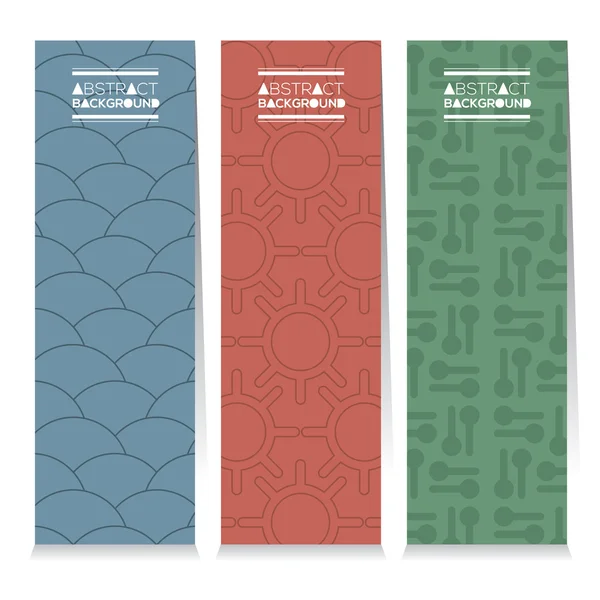 Modern Design Set Of Different Three Graphic Vertical Banners Vector Illustration — Stock vektor