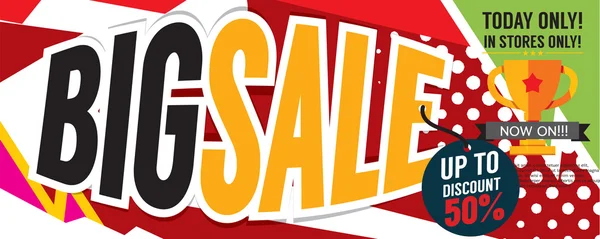 Grande vendita affare 8000x3198 pixel Banner vettoriale illustrazione — Vettoriale Stock