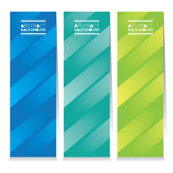 Modern Design uppsättning av tre abstrakt färgglada vertikala Banners vektor Illustration — Stock vektor