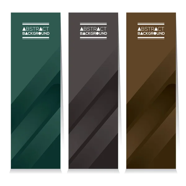 Modern Design uppsättning av tre abstrakt vertikala Banners vektor Illustration — Stock vektor
