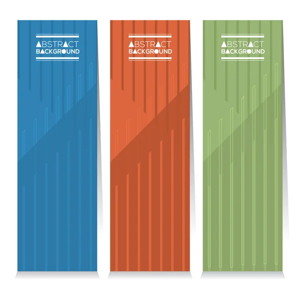 Conjunto de Design Moderno de Três Banners Verticais Coloridos Abstrato Ilustração vetorial —  Vetores de Stock