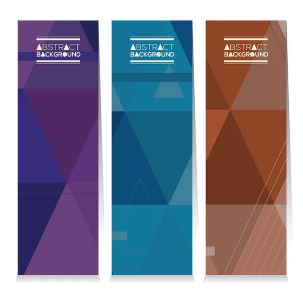 Modern Design Set Of Three Abstract Vertical Banners Vector Illu — Stock Vector