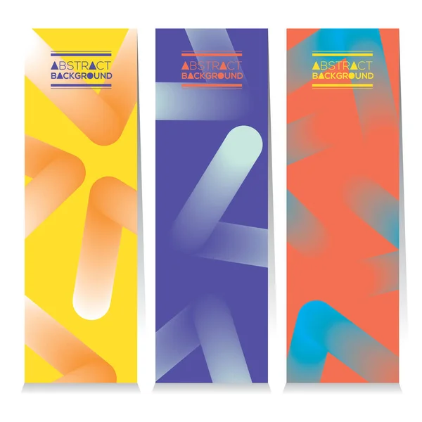 Modern Design Set Of Three Abstract Vertical Banners Vector Illu — Stock Vector