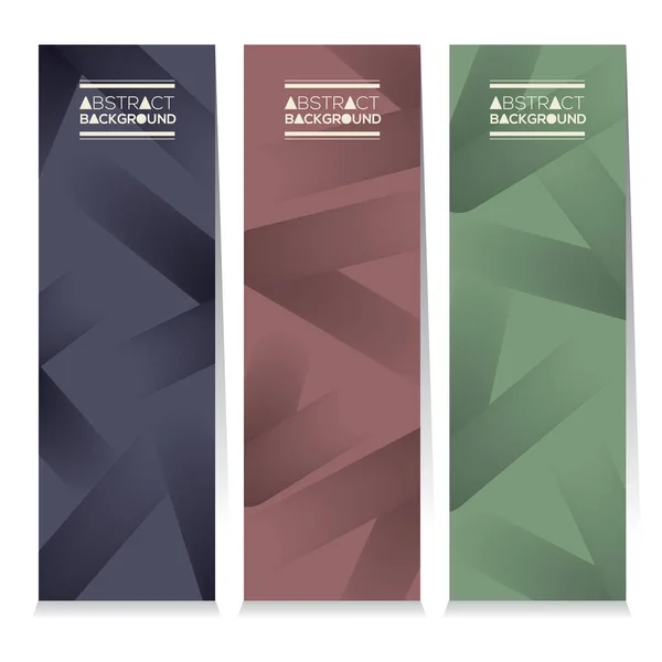 Modern Design Set Of Three Abstract Vertical Banners Vector Illu — Stock Vector