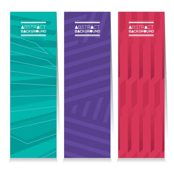 Modern Design uppsättning av tre abstrakt vertikala Banners vektor Illustration — Stock vektor