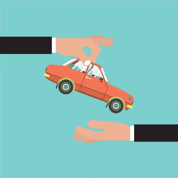 Αυτοκίνητο για εικονογράφηση διάνυσμα συμφωνία πώλησης οχήματος — Διανυσματικό Αρχείο
