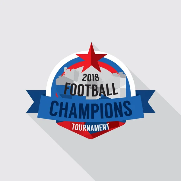 2018 Football Champions Badge Vector Illustration — Stock Vector