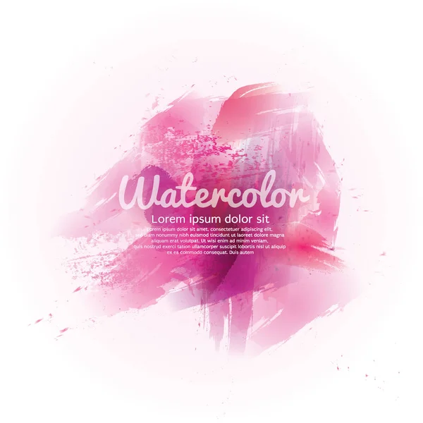 Pink Watercolor Abstract fundo Vector Ilustração —  Vetores de Stock