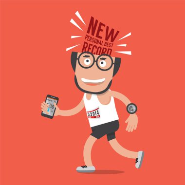 Çalışan adam olsun yeni kişisel kayıt çalışan istatistikleri vektör çizim