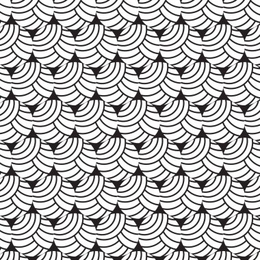 Daireler siyah-beyaz grafik desen vektör çizim