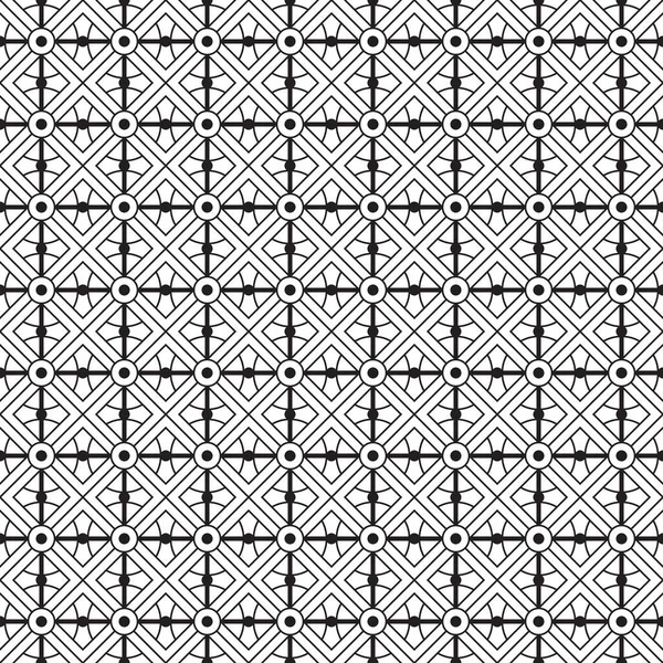 Şık siyah ve beyaz geometrik grafik desen vektör çizim — Stok Vektör